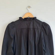 Load image into Gallery viewer, Pomander Place Claiborne 3/4 Sleeve Mini Shirt Dress Black M