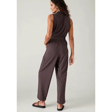 Load image into Gallery viewer, Athleta Brooklyn Zip Up Sleeveless Jogger Utility Jumpsuit Brown 6
