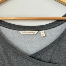 Load image into Gallery viewer, Soft Surroundings Cortese Tunic Cold Shoulder Pullover Gray M