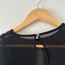 Load image into Gallery viewer, Aritzia Wilfred Talmont Sheer Sheer Chiffon Bodysuit Black XS