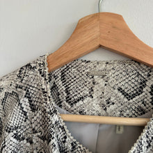 Load image into Gallery viewer, Elie Tahari Janet Python-Embossed Leather Jacket L