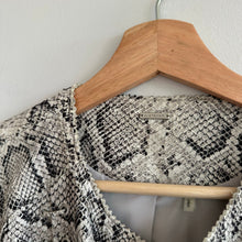 Load image into Gallery viewer, Elie Tahari Janet Python-Embossed Leather Jacket L