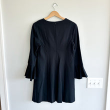 Load image into Gallery viewer, Trina Turk Bell Sleeve Crew Neck Mini Dress Black 8