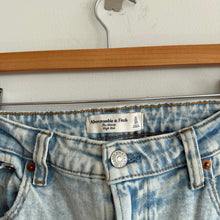 Load image into Gallery viewer, Abercrombie & Fitch The Skinny High Rise Denim Distressed Straight Jeans Blue 30