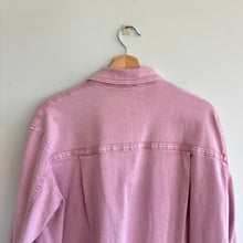 Load image into Gallery viewer, Marc Cain Twill Shirt Denim Shacket Bright Pink Lavender 8 NWT