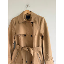 Load image into Gallery viewer, Express Double-Breasted Belted Outdoor Casual Trench Coat Brown M NWT