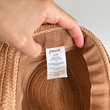 Load image into Gallery viewer, Madewell Packable Braided Straw Hat in Warm Nutmeg