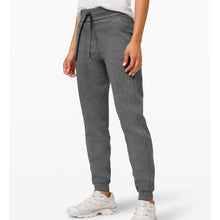 Load image into Gallery viewer, Lululemon Warm Down Jogger II Pant in Heathered Speckled Black 4