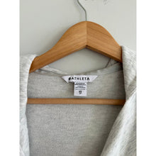 Load image into Gallery viewer, Athleta Purana Wrap Draped Long Sleeve Pullover Tulip Hem Sweatshirt Gray XS