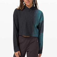 Load image into Gallery viewer, Lululemon Varsa Lab Ombre Hoodie Pullover Aurora Glow Jacquard Black Navy S