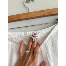 Load image into Gallery viewer, Madewell Rosalie Tie Strap Top Embroidered Smock Waist Mini Skirt Set White M