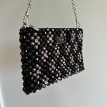 Load image into Gallery viewer, Kate Spade Purl Flower Beaded Purl Mini Shoulder Bag Black NWT