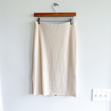 Load image into Gallery viewer, Luca + Grae Ribbed Knit Wrap Long Sleeve Crop Top & Skirt Set Cream L NWT