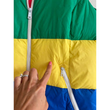 Load image into Gallery viewer, Polo Golf Ralph Lauren Colorblock Zip Up Mock Neck Puffer Vest Red Green S
