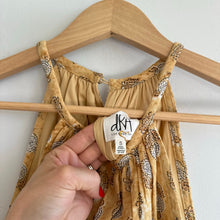 Load image into Gallery viewer, dRA Los Angeles Floral Print Halter Neck Tiered Midi Dress Yellow S