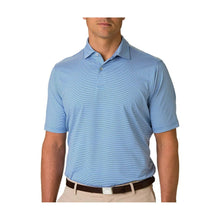 Load image into Gallery viewer, Fairway & Greene Mini Striped Short Sleeve Casual Baltic Polo Shirt Blue XL