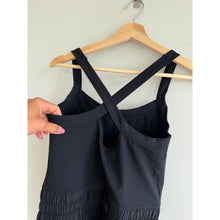 Load image into Gallery viewer, Anrabess Built-In Shorts Smocked Waist Sleeveless Tennis Mini Dress Black M NWT