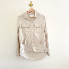 Load image into Gallery viewer, Level 99 Gina Button Front Long Sleeve Shirt Jacket Tan S