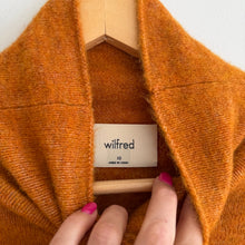 Load image into Gallery viewer, Aritizia Wilfred Lorin Alpaca Wool Turtleneck Tie-Waist Pullover Sweater Orange