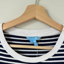 Load image into Gallery viewer, Draper James Tie Waist T-Shirt Dress in Nautical Stripe Navy White S