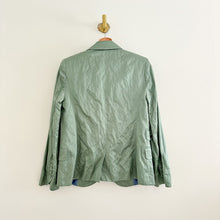 Load image into Gallery viewer, Zadig & Voltaire Victor Lined Single-Breasted Satin Blazer Green 36