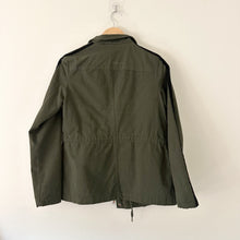 Load image into Gallery viewer, Peyton Jensen x Evereve Animal Print Sleeve Utility Jacket Green S