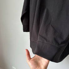 Load image into Gallery viewer, Eileen Fisher Stretch Jersey Knit Mock Neck Long Sleeve Top Black M