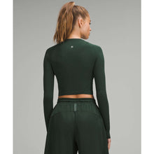Load image into Gallery viewer, Lululemon Swiftly Tech Cropped Long-Sleeve 2.0 Activewear Top Legacy Green 6