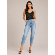 Load image into Gallery viewer, Good American Good Girlfriend Distressed Cropped Straight Jeans Blue 27