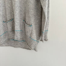 Load image into Gallery viewer, Sundance Cashmere Front Pockets Pullover Sweater Gray XS