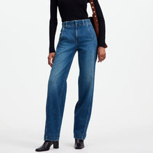 Load image into Gallery viewer, Madewell Tapered Denim Trousers High Rise Casual Jeans Blue 25