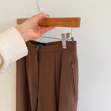 Load image into Gallery viewer, Piazza Sempione Pure Wool Pleated Front High Rise Dress Pant Trousers Brown 44