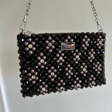 Load image into Gallery viewer, Kate Spade Purl Flower Beaded Purl Mini Shoulder Bag Black NWT