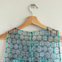 Load image into Gallery viewer, Anthropologie Moulinette Soeurs Chasia Fit & Flare Sleeveless Dress Turquoise 4