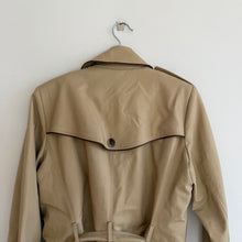 Load image into Gallery viewer, Pendleton Lined Button Front Belted Collared Trench Coat Tan 10