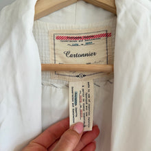 Load image into Gallery viewer, Anthropologie Cartonnier Open Front Long Sleeve Pocket Blazer White 4