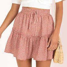 Load image into Gallery viewer, Alelly Ruffle Floral Print Mini Skirt Pink M NWT