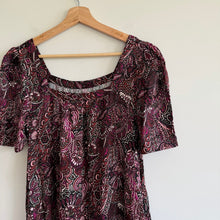 Load image into Gallery viewer, Anthropologie Maeve Square Neckline Short Puff Sleeves Maxi Dress Wine S