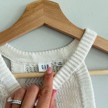 Load image into Gallery viewer, Gap Crochet Halter Neck Open-Knit Tank Top White XS
