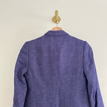 Load image into Gallery viewer, NWT Banana Republic Classic-Fit Herringbone Blazer Purple 0