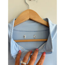 Load image into Gallery viewer, Peter Millar Crown Sport Perth Sugar Stripe Performance 1/4 Zip Sweatshirt Blue
