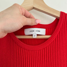 Load image into Gallery viewer, John & Jenn Ribbed Knit Sleeveless Midi Tank Dress Red S