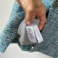 Load image into Gallery viewer, LOFT Tweed Notch Lapel Lined Double Breasted Blazer Blue 10