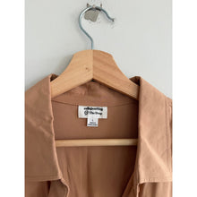 Load image into Gallery viewer, The Drop x Cella Jane Praline Gathered-Waist Mini Shirt Dress Brown L