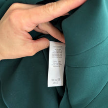 Load image into Gallery viewer, Carolina Herrera Crepe Pleated Midi Cocktail Dress Pine Green