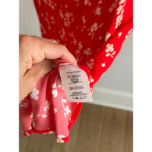 Load image into Gallery viewer, RIXO Zadie Floral Pattern Puff Sleeve Midi Dress Red White 10