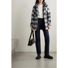 Load image into Gallery viewer, Veronica Beard Amari Belted Checked Woven Jacket Khaki Multi L NWT