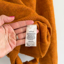 Load image into Gallery viewer, Aritizia Wilfred Lorin Alpaca Wool Turtleneck Tie-Waist Pullover Sweater Orange