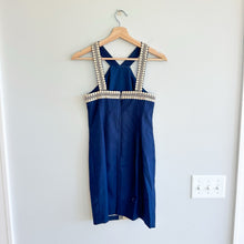 Load image into Gallery viewer, Lilly Pulitzer Vena Halter Neck Embroidered Mini Shift Dress Blue 00