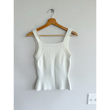 Load image into Gallery viewer, Reiss Dani Sweetheart Pullover Wide Strap Stretch Ribbed Tank Top White M